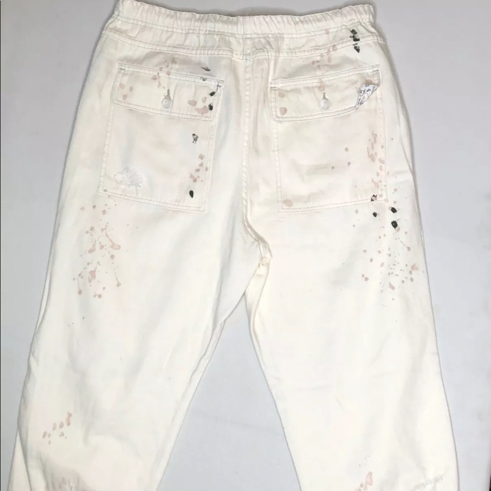 NEW Free People Mix It Up Utility Jeans Paint Z182-7 - Picture 4 of 5